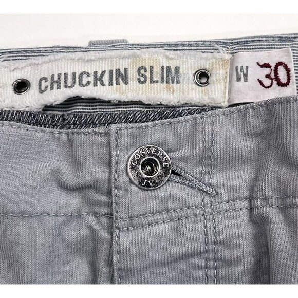 CONVERSE John Varvatos Mens SIZE 30 Gray Corduroy Chuckin Slim Straight PANTS - Picture 5 of 6